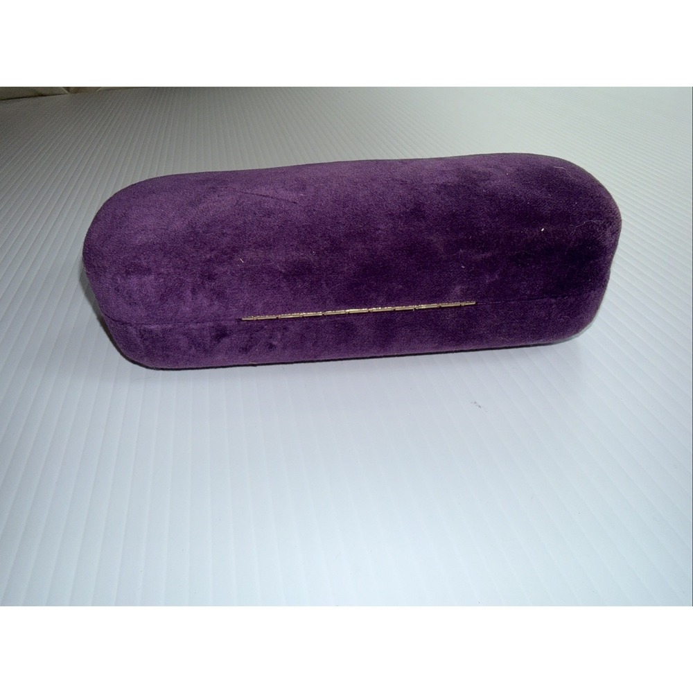 Gucci Purple Velvet Eyeglass Case Hard Shell Authentic Large Size Glasses Holder - Picture 6 of 7